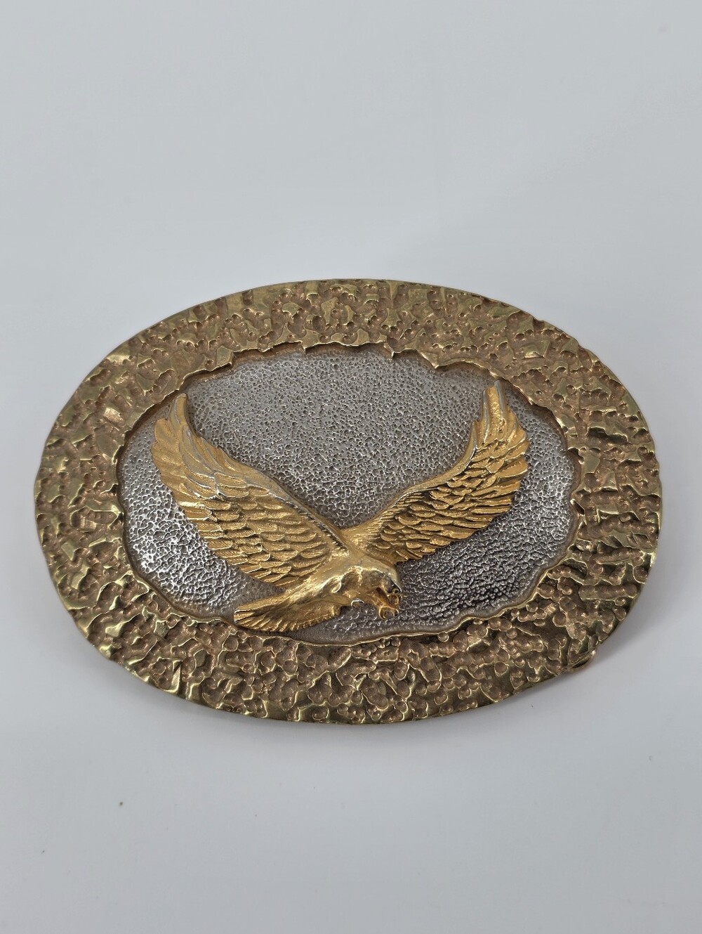 Vintage Wilmarth Silver/Gold Tone Eagle Belt Buckle